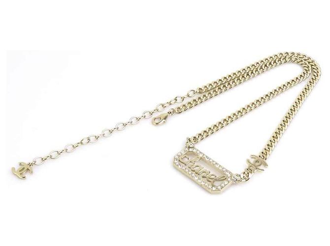Collar Chanel dorado con perlas artificiales - vista 11