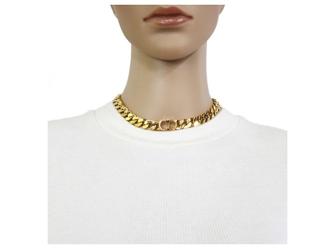 Choker in metallo dorato Christian Dior - vista 8