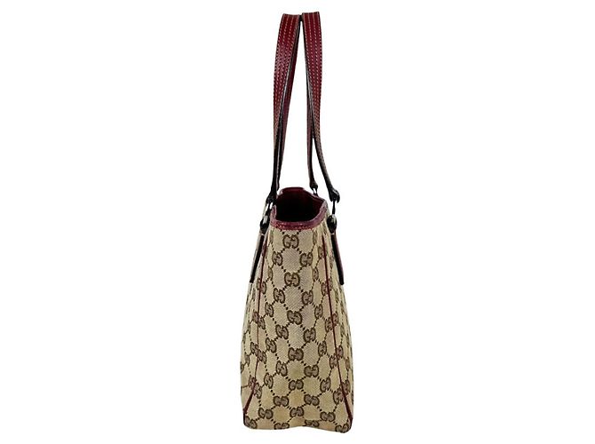 Borsa Tote Gucci marrone e bordeaux - vista 2