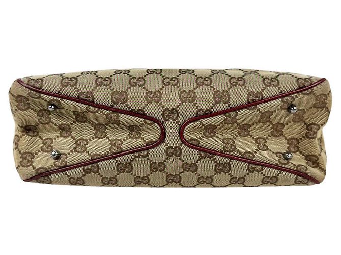 Borsa Tote Gucci marrone e bordeaux - vista 4