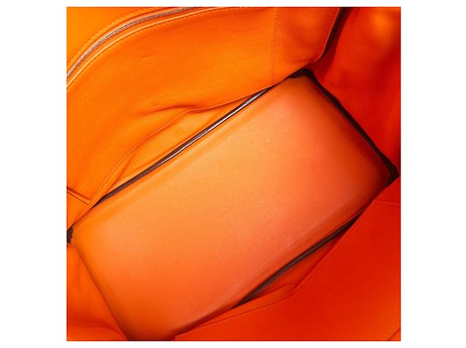 Hermès Bolsa Hermes Birkin 35 em couro Swift Orange - vista 5