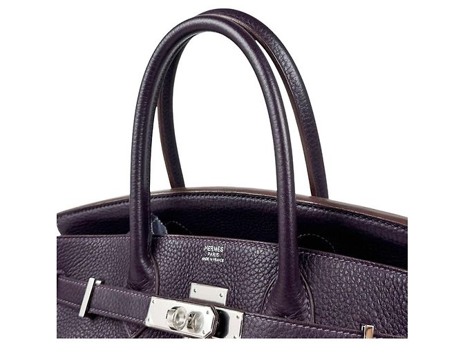 Hermès Borsa Hermes Birkin 30 in Raisin - vista 12
