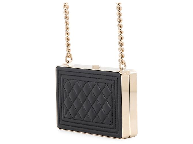Sac à épaule Chanel Boy en agneau - vue 2
