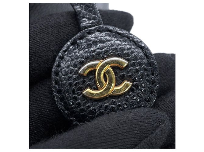 Borsa Vanity Chanel in pelle Caviar nera - vista 12