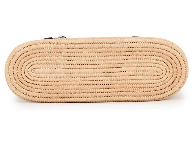 Borsa Tote Loewe Square Basket Small in rafia con Anagramma - vista 3