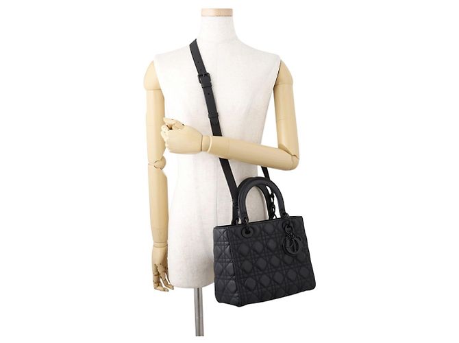 Borsa Christian Dior Lady Cannage Medium Ultra Matte - vista 5