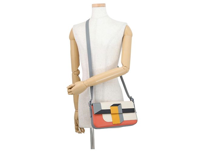 Borsa a mano in pelle color-block Fendi - vista 5