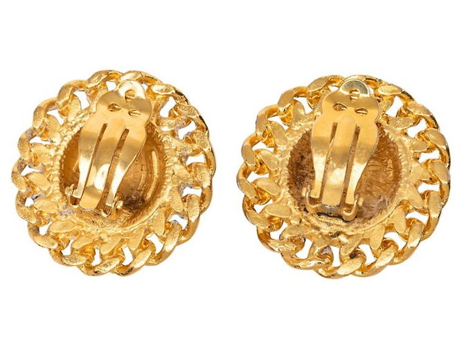 Orecchini a clip Chanel Coco Mark Matelassé placcati in oro - vista 2