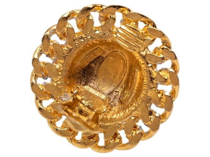 Orecchini a clip Chanel Coco Mark Matelassé placcati in oro - vista 3