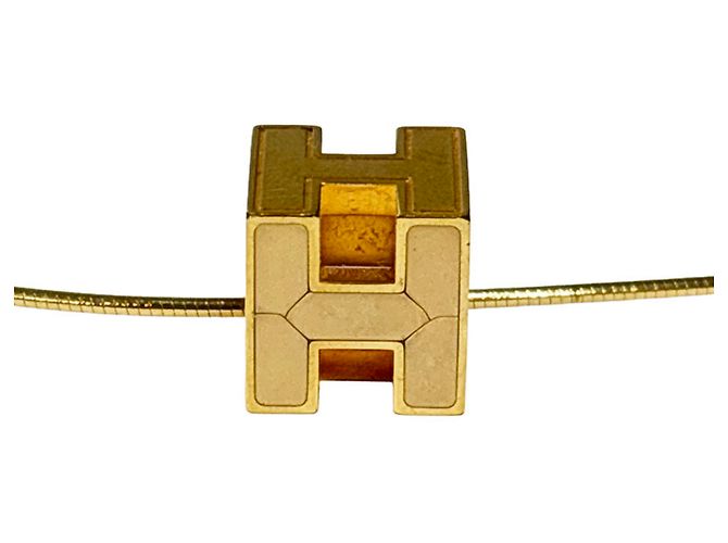 Hermès Colgante para Collar Hermes Cage d'H H-Cube - vista 8