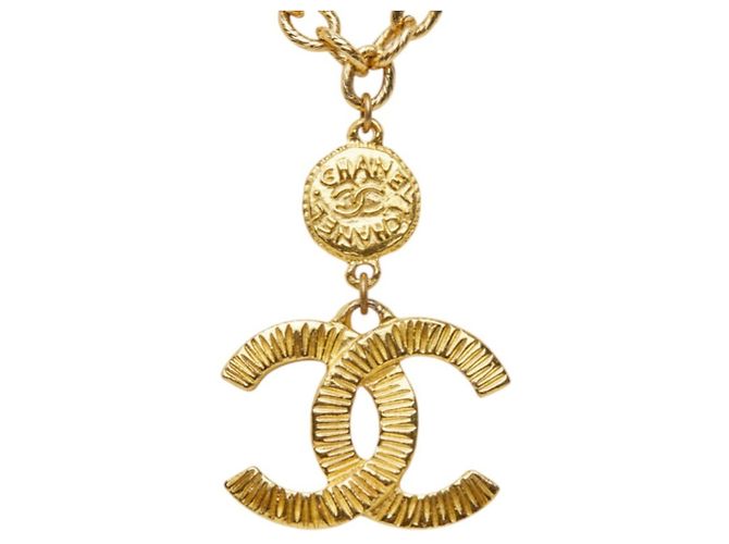 Collana Chanel Coco Mark placcata oro - vista 3