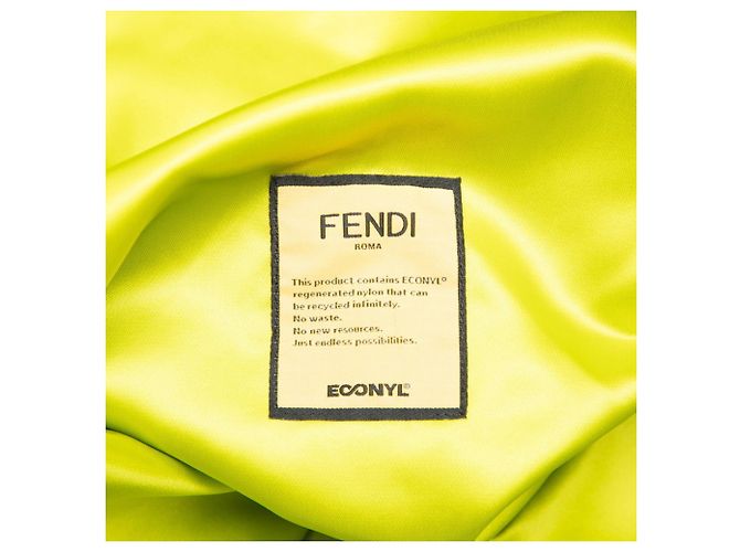 Borsa Tote e a tracolla Fendi in nylon verde - vista 5