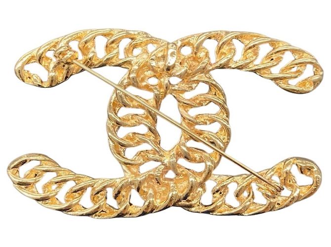 Broche Chanel Coco Mark - Plaqué or - vue 2
