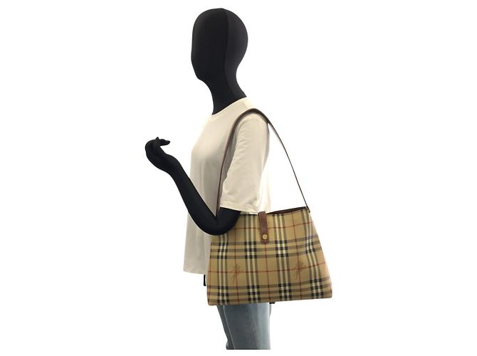 Borsa a tracolla Burberry Shadow Horse Check Pattern - vista 7