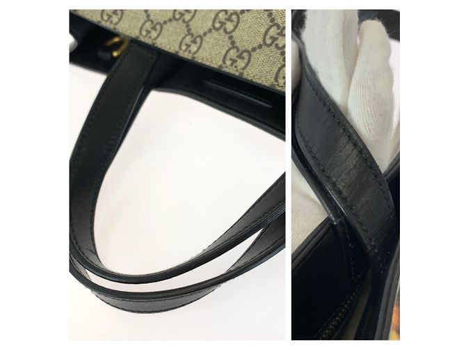 Borsa Tote Gucci GG Supreme Angry Cat - vista 5