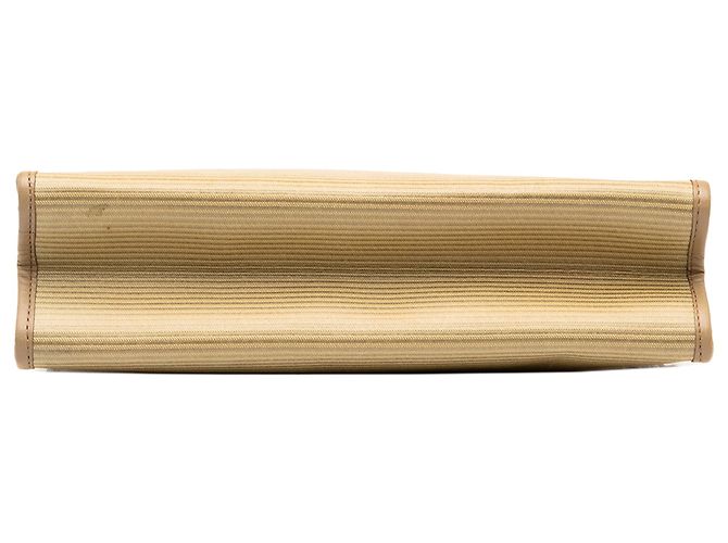 Autre Marque Clutch Saint Laurent in tela beige - vista 3