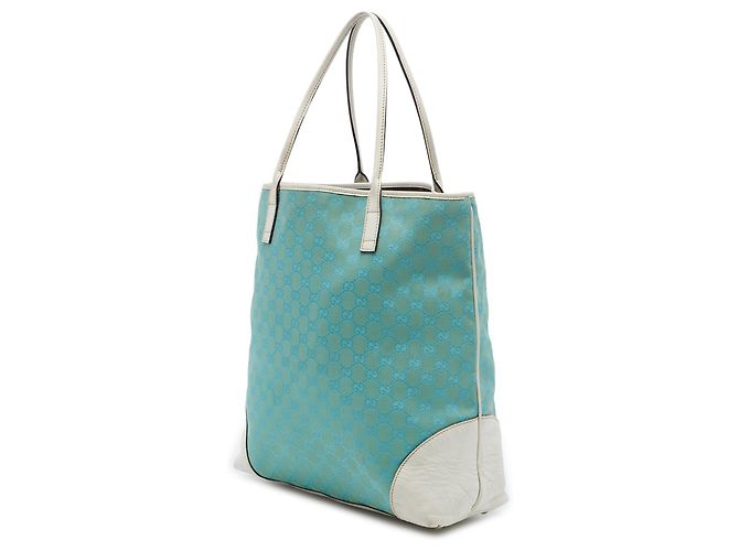 Borsa Tote Gucci in tela GG blu - vista 2