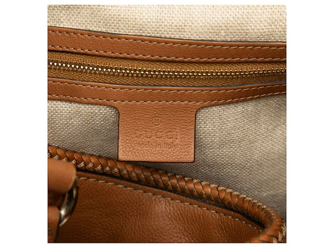 Tote Gucci Marrakech em couro de bezerro marrom - vista 5