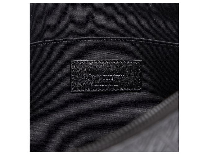 Autre Marque Custodia per tablet Saint Laurent in pelle nera con monogramma allover - vista 5