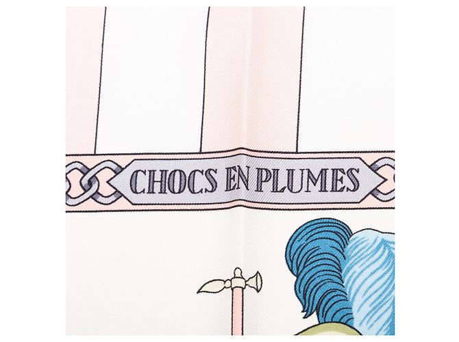 Foulard di seta Hermès Pink Chocs En Plumes 90 - vista 4
