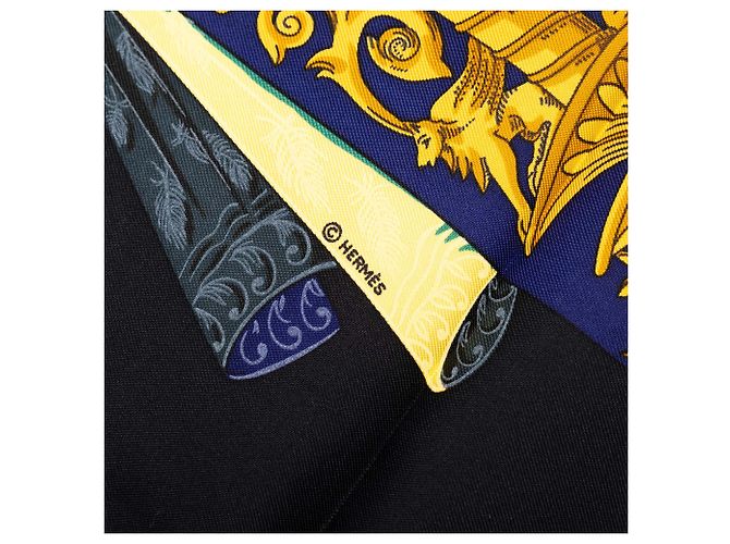 Lenço de seda Hermès LAtlantide Preto 90 - vista 3