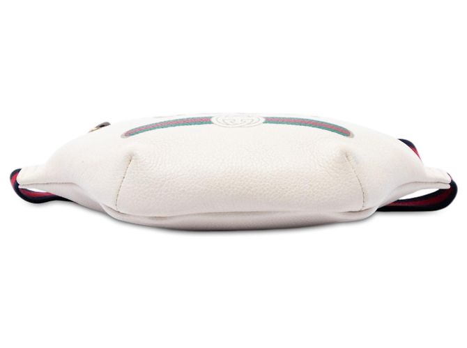 Borsa cintura Gucci White Small Grained Calfskin Web Logo - vista 3
