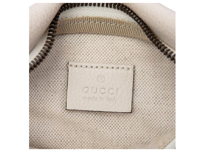 Borsa cintura Gucci White Small Grained Calfskin Web Logo - vista 5