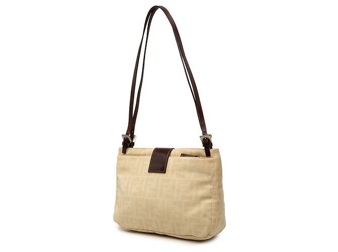 Bolsa de Ombro Fendi Beige Zucca Canvas - vista 2