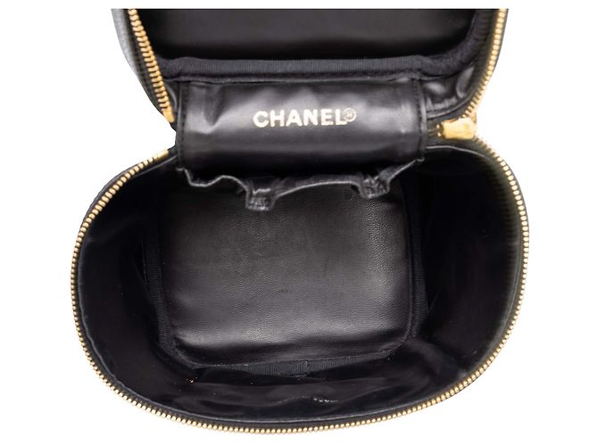 Sac Vanity Chanel Black CC Caviar - vue 4