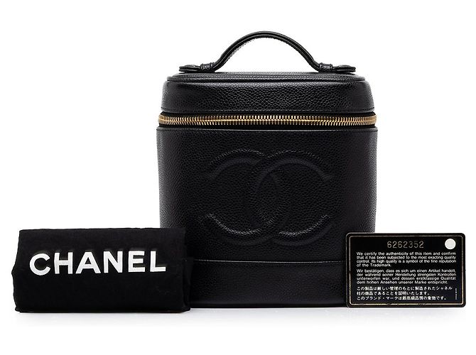 Sac Vanity Chanel Black CC Caviar - vue 7