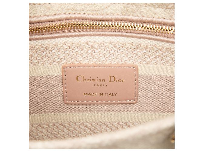 Dior Pink Medium Embroidered Canvas Toile De Jouy Lady D Lite - vista 5