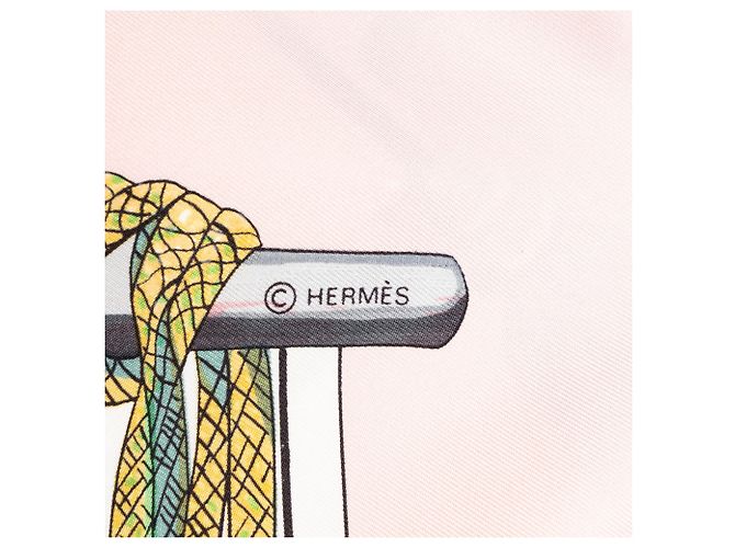 Foulard di seta Hermès White Passementerie 90 - vista 4