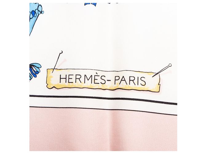 Foulard di seta Hermès White Passementerie 90 - vista 5