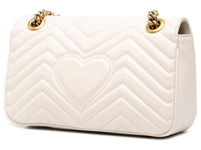 Gucci Beige Medium GG Marmont gesteppte Leder-Schultertasche - Ansicht 2