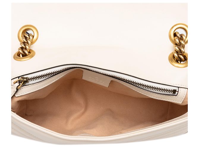 Gucci Beige Medium GG Marmont gesteppte Leder-Schultertasche - Ansicht 4