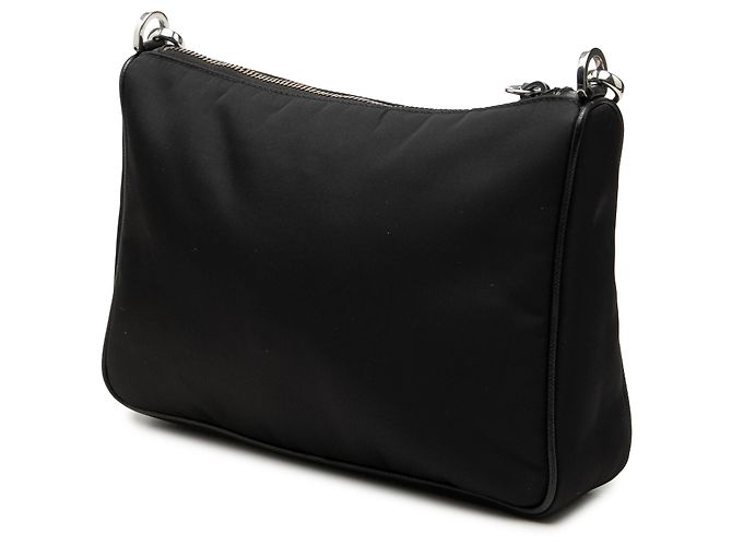 Bolsa Crossbody Prada em Re-Nylon preto com acabamento em Saffiano e fecho de correr - vista 2
