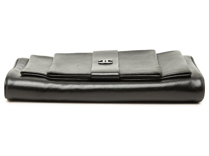 Portafoglio lungo Chanel Black CC Lambskin Bow - vista 3