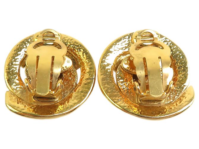 Orecchini a clip Chanel Gold CC placcati in oro Swirl - vista 2