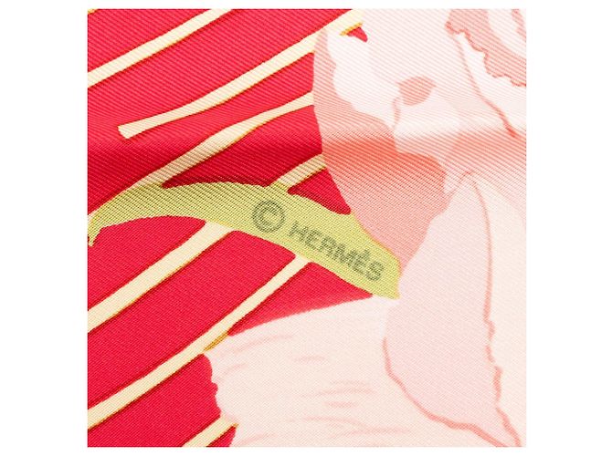 Hermès Red Les Pivoines Seidentuch 90 - Ansicht 4