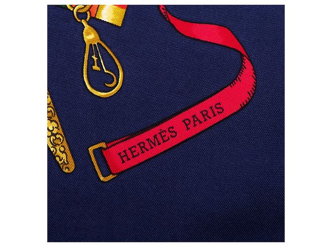 Foulard di seta Hermès Blue Petite Main 90 - vista 5