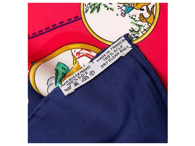 Foulard di seta Hermès Blue Petite Main 90 - vista 6