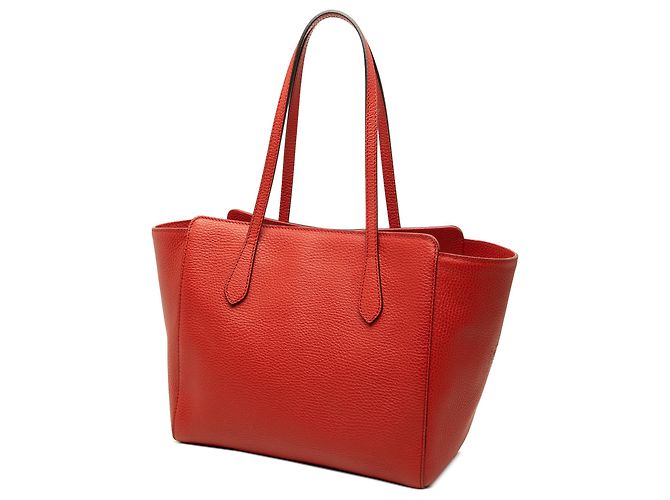 Gucci Swing Tote Klein aus rotem Kalbsleder - Ansicht 2