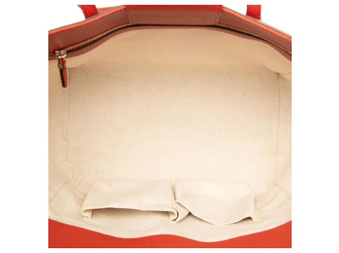 Gucci Swing Tote Klein aus rotem Kalbsleder - Ansicht 4