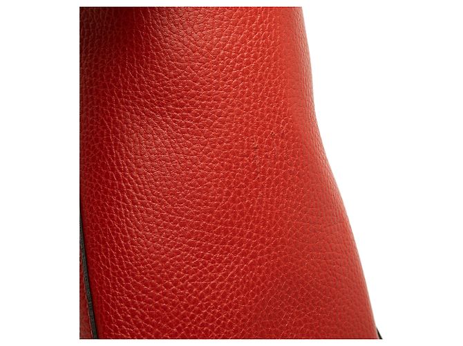 Gucci Swing Tote Klein aus rotem Kalbsleder - Ansicht 6
