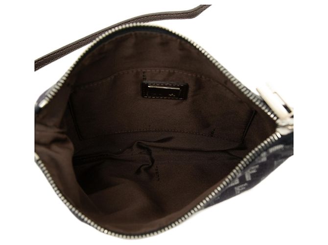 Borsa a tracolla Fendi Blue Zucchino Denim - vista 4