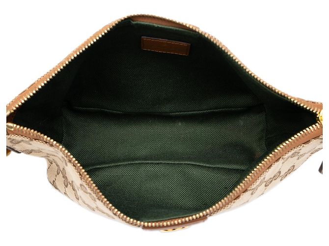 Gucci Mini Vanity aus beigem GG Canvas mit Web-Streifen - Ansicht 4
