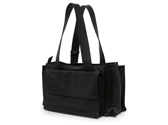 Borsa Shopping Utilitaire Miu Miu in nappa nera - vista 2