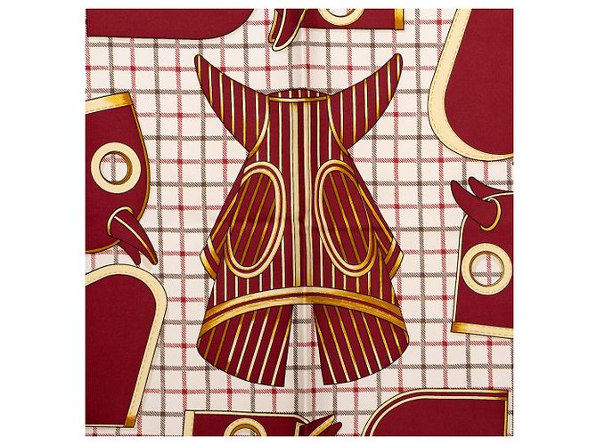 Foulard di seta Hermès Red Camails - vista 2