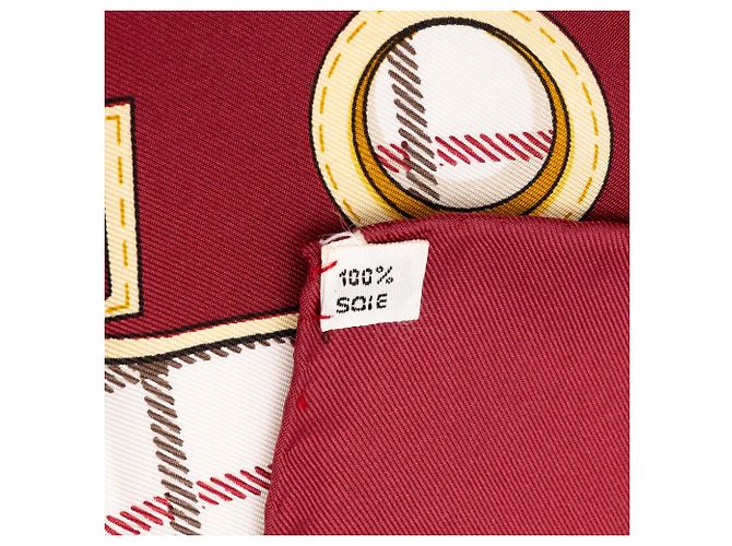 Foulard di seta Hermès Red Camails - vista 4