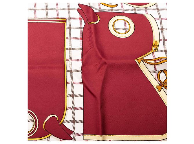 Foulard di seta Hermès Red Camails - vista 6